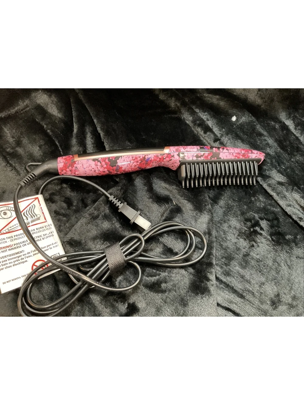 NIB Calista TrainglPro Heated Detailer Brush in Black And Rose Gold-NEW